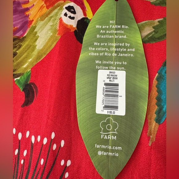 Farm Rio Floral Print Midi Length Dress w/ Tags sz S - Picture 2 of 5